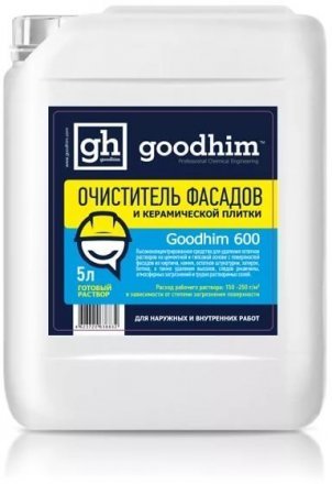 Очиститель фасадов и керамической плитки концентрат 1:5 5 л Goodhim-600
