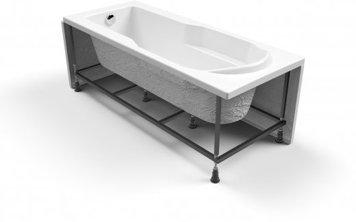 Ванна прямоугольная Cersanit SANTANA 170x70 с рамой SANTANA 170 и панелью фронт. — 