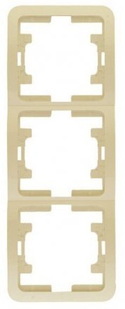 Рамка 3 мест. кремовая гориз. Mimoza Makel 32013