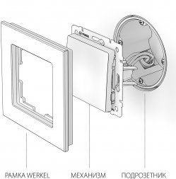 Выключатель одноклавишный проходной (белый) W1112001 Werkel